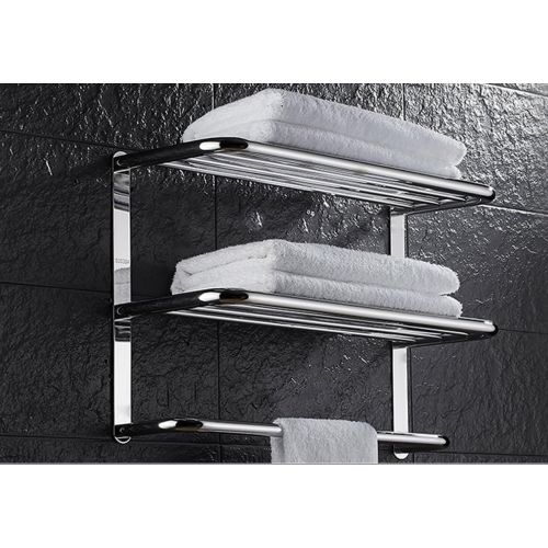  LUANT 24 Inch Bathroom Shelf 3-Tier Wall Mounting Rack with Towel Bars