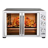 Luby Large Toaster Oven Countertop French Door Designed, 18 Slices, 14 pizza, 20lb Turkey, Silver: Kitchen & Dining