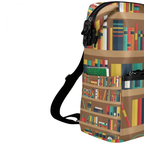  LUCASE LEMON ALEX Library Bookshelf School Backpack Large Capacity Polyester Rucksack Satchel Casual Travel Daypack for Adult Teen Women Men Children