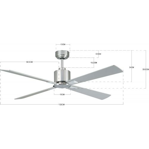  LUCCI AIR Lucci air Airfusion Climate DC Deckenventilator mit Fernbedienung (6 Stufen), Messing Antik, energiesparende Technologie (35 W), Sommer/Winter Lauf