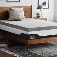 Lucid 4 Inch Mattress Topper Twin ? Memory Foam ? Bamboo Charcoal Infusion ? Cooling Ventilation ? Hypoallergenic ? CertiPur Certified Foam