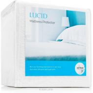 LUCID Premium Hypoallergenic 100% Waterproof Mattress Protector - 15-Year Warranty - Vinyl Free - Cal King