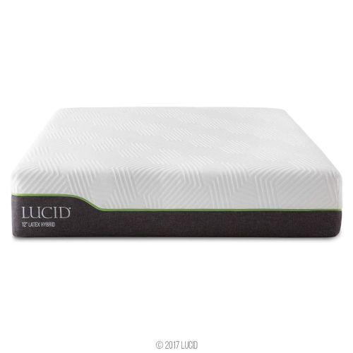  LUCID 12 Inch Twin Latex Hybrid Mattress - Memory Foam - Responsive Latex Layer - Premium Steel Coils - Medium Firm Feel - Temperature Neutral