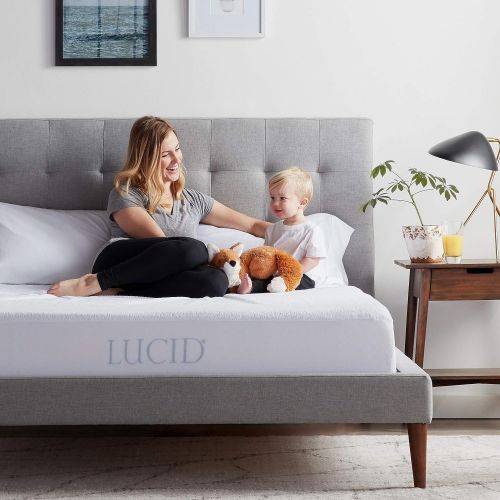  LUCID Premium Hypoallergenic 100% Waterproof Mattress Protector-15 Year Warranty-Vinyl Free-Queen