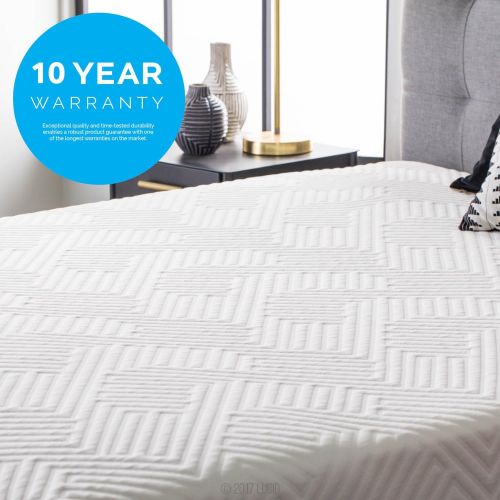  LUCID 12 Inch Twin XL Hybrid Mattress - Bamboo Charcoal and Aloe Vera Infused Memory Foam - Motion Isolating Springs - CertiPUR-US Certified