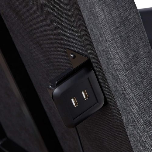  [아마존 핫딜] LUCID Lucid L600 Adjustable Bed Base Frame - Bluetooth Compatible with Companion App - Head and Foot Incline - Massage - Under Bed Lighting - Dual USB Charging Stations - Upholstered - E