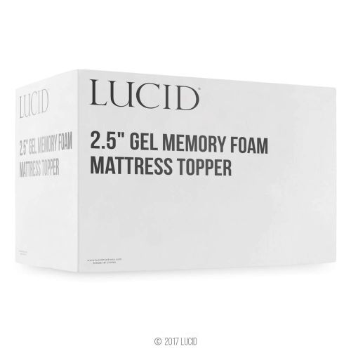  [아마존 핫딜]  [아마존핫딜]LUCID Lucid Matratzenauflage mit Gel-Infundierung, aus Memory-Schaum, mit abnehmbarem Bezug aus Tencel-Mischung, 6,4 cm California King