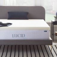 LUCID 3 Inch Ventilated Memory Foam Mattress Topper 3-Year Warranty - Cal King