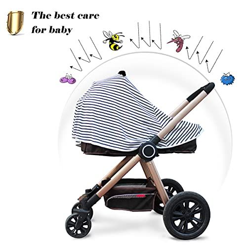  LUCINE Baby Nursing Cover & Nursing Poncho - Multi Use Cover for Baby Car Seat Canopy, Shopping Cart Cover, Stroller Cover, 361° Full Privacy Breastfeeding Coverage, Baby Shower Gifts for