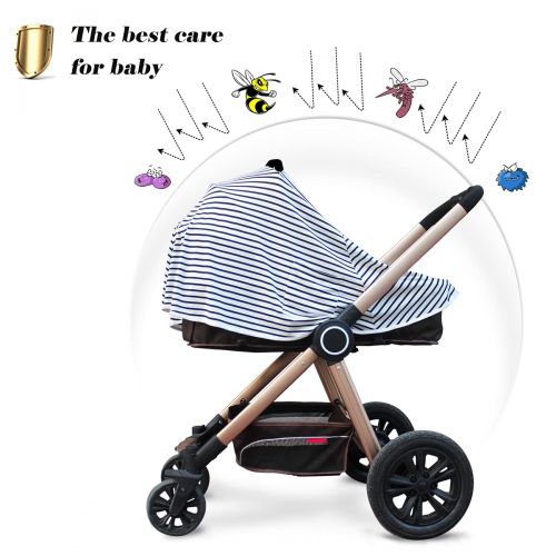  LUCINE Baby Nursing Cover & Nursing Poncho - Multi Use Cover for Baby Car Seat Canopy, Shopping Cart Cover, Stroller Cover, 361° Full Privacy Breastfeeding Coverage, Baby Shower Gifts for