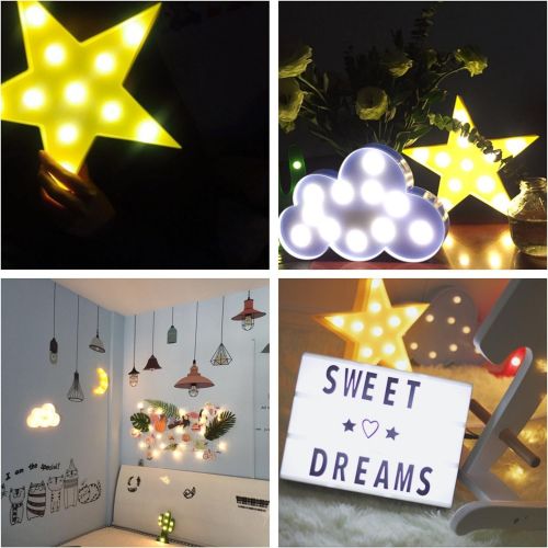  [아마존베스트]LUCKIEY Decorative LED Crescent Moon Star Cloud Night Lights for Kids and Adults,Baby Nursery,Birthday Party,Kids Room Decor