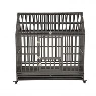 LUCKUP Heavy Duty Dog Cage Strong Metal Kennel and Crate for Large Dogs,Easy to Assemble Pet Playpen with Four Wheels …