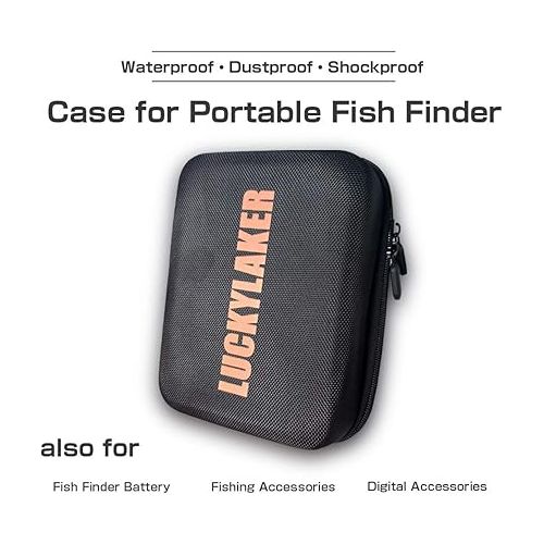  LUCKY Hard Travel Case for LUCKY/LUCKYLAKER Handheld Fish Finder Boat Sonar Fishing Finders Transducer Kayak Fish Finder Waterproof for Ice Fishing