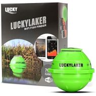 Lucky Smart Fish Finder - Portable Fish Finder, Wi-Fi Fishing Finder for Recreational Fishing from Dock, Shore or Bank,Wireless Fish Finder for Kayak Fising,Shore Fishing,Boat Fishing,Green