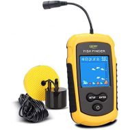 [아마존베스트]LUCKY Fishfinder Fish Finder 100 m / 328 ft Portable Fishing Sonar Sensor Wired LCD Deep Finder Echo Sounder