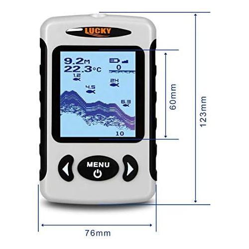  [아마존베스트]Lucky FF718Russian Menu Top Quality Fish Finder Portable Sonar Fish Finder Depth Alarm 100M WIRE FISHING TACKLE