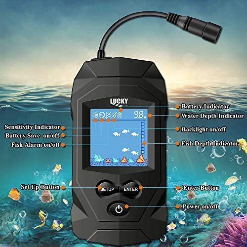  [아마존베스트]LUCKY Ice Fishing Fish Finder Fishing Portable Fishing Fish Finder Depth Sensor Fish Finder Sonar for Boat Kayak Shore Fishing