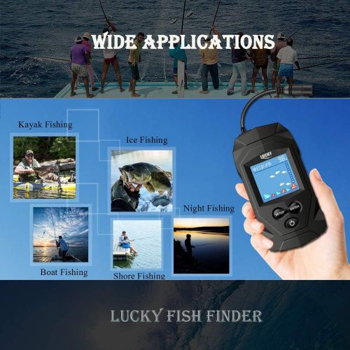  [아마존베스트]LUCKY Ice Fishing Fish Finder Fishing Portable Fishing Fish Finder Depth Sensor Fish Finder Sonar for Boat Kayak Shore Fishing