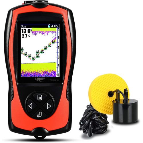  [아마존베스트]Lucky FF11081CLA Wireless/Wired Sonar Fish Finder Light Lure Sensor Alarm System Deeper Fishfinder