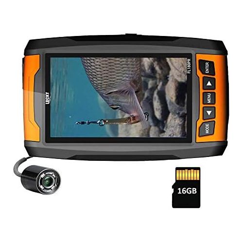  Lucky Portable Underwater Camera, Fish Finder Water Camera with High Resolution Screen, Unlimited External Memory, 40KG88LB Bearing Cable, Files Playback, Fishing Camera for Under