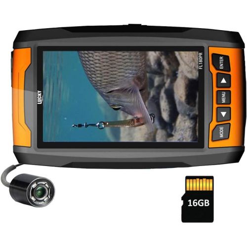  Lucky Portable Underwater Camera, Fish Finder Water Camera with High Resolution Screen, Unlimited External Memory, 40KG88LB Bearing Cable, Files Playback, Fishing Camera for Under