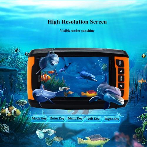  Lucky Portable Underwater Camera, Fish Finder Water Camera with High Resolution Screen, Unlimited External Memory, 40KG88LB Bearing Cable, Files Playback, Fishing Camera for Under