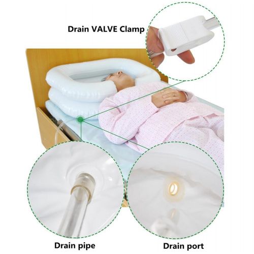  LUCKYYAN LUCKYYYAN PVC Inflatable Shampoo Basin Bathing Aid - Wash Hair In Bed