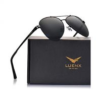 [아마존 핫딜]  [아마존핫딜]LUENX Men Aviator Sunglasses Polarized - UV 400 Protection with case 60MM Classic Style