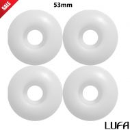 WHITE SKATEBOARD WHEELS - 53mm SET / 4PC wheels by LUFA