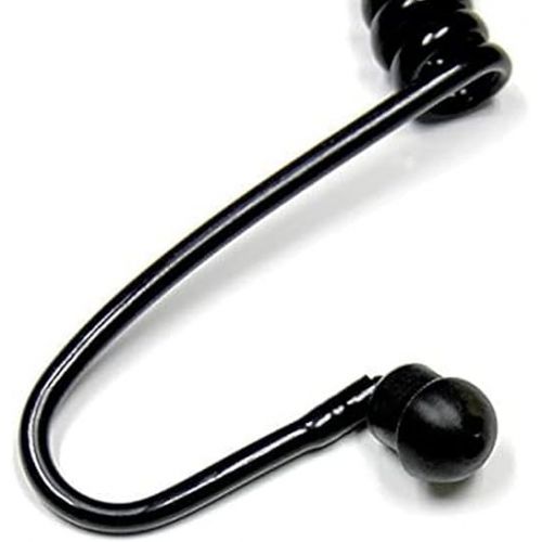  10-Pack Replacement Acoustic Coil Tube Walkie Talkie Earpieces for Baofeng Motorola Kenwood Retevis Midland Two Way Radios Headset Secret Spy Game Earpiece(Black)