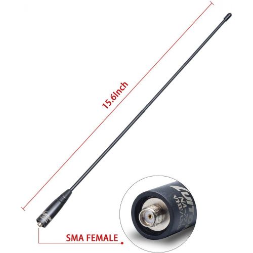  [아마존베스트]Antenna NA-771 15.6-Inch Whip Dual Band UV VHF/UHF 144/430Mhz Antennas SMA-F for Kenwood TYT BAOFENG UV-82 UV-B5 GT-3 BF-F8HP UV-5RA UV-5RE UV-5R by LUITON (2 Pack)