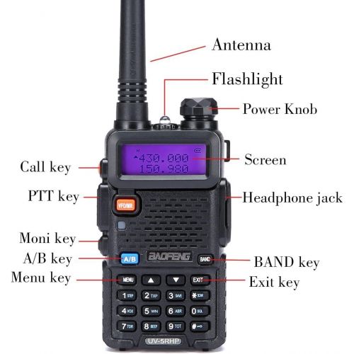  [아마존베스트]Walkie Talkies 2 Way Radio BaoFeng Radio Series UV-5RH High Power 8 Watt Dual Band Two Way Radio for Hiking Camping Trolling (Newer Version of Baofeng UV-5R) by LUITON