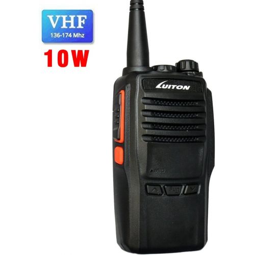  LUITON LT-188H VHF Walkie Talkie 10W for Hiking, Camping with Program Software & Cable - 1 Pack - Black