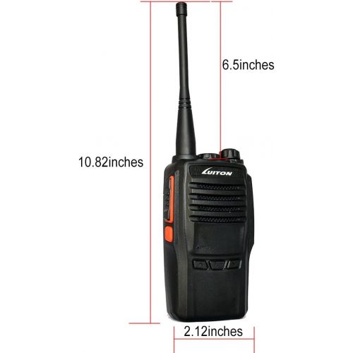  LUITON LT-188H VHF Walkie Talkie 10W for Hiking, Camping with Program Software & Cable - 1 Pack - Black