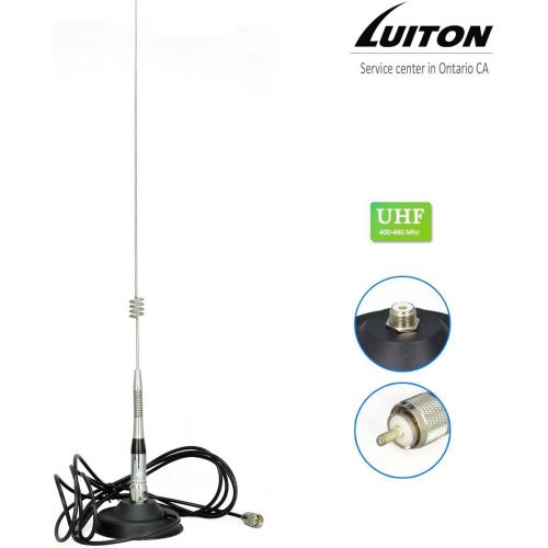  LUITON Luiton Mobile Radio Antenna 27 Inch VHF(136~174 MHz) Whip Base-load Magnetic Antenna for Luiton, Baofeng,BTECH Anytone Kenwood TYT Juentai Leixen Radioddity Mobile Radios(2 Meter &