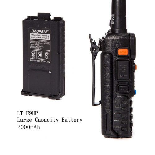  LUITON High Power Walkie Talkies 8-Watt Dual Band Two-Way Radio BF-F9HP (136-174MHz VHF & 400-520MHz UHF) Includes Full Kit Large Battery Luiton