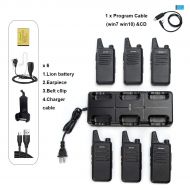 LUITON Mini Kids Walkie Talkies with Micro USB Charging LT-316 Uhf(6 Pack) with Six Way Gang Charger
