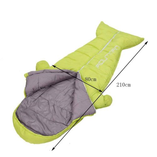  LULIN Sleeping Bags 3-4 Seasons Warm Weather and Winter, Lightweight, Waterproof - Cute Fishtail Shape - Excellent Camping Gear, Travel and Indoor Outdoor Activities