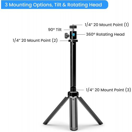  Lume Cube 30 Adjustable Webcam Stand Webcam Stand Desktop Tripod Foldable and Collapsible Stand for Lights & Webcams Logitech C925e, C922x, C930e, C922, C930, C920, C615