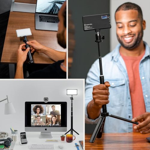  Lume Cube 30 Adjustable Webcam Stand Webcam Stand Desktop Tripod Foldable and Collapsible Stand for Lights & Webcams Logitech C925e, C922x, C930e, C922, C930, C920, C615