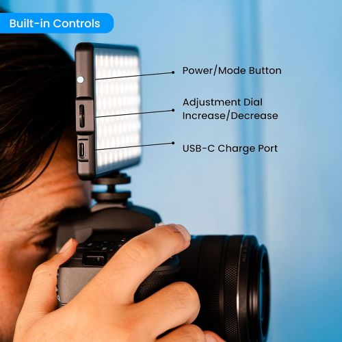  Lume Cube RGB Panel Pro Full Color Mountable LED Light for Professional DSLR Cameras Adjustable Color, Bluetooth Compatible, Intelligent LCD, Long Battery Life for Vlogging, Photog