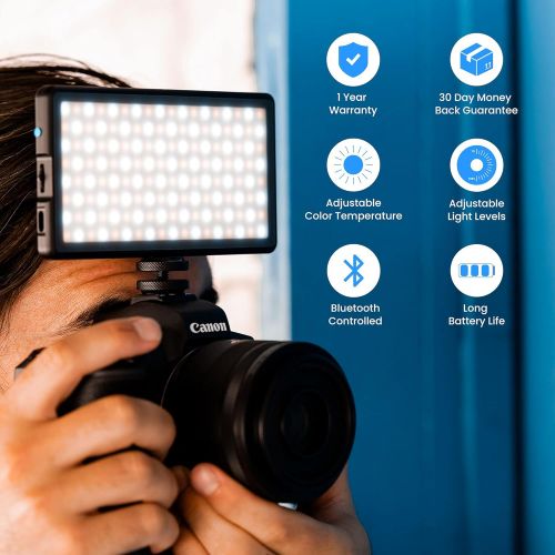  Lume Cube RGB Panel Pro Full Color Mountable LED Light for Professional DSLR Cameras Adjustable Color, Bluetooth Compatible, Intelligent LCD, Long Battery Life for Vlogging, Photog