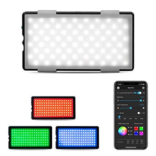  Lume Cube RGB Panel Pro Full Color Mountable LED Light for Professional DSLR Cameras Adjustable Color, Bluetooth Compatible, Intelligent LCD, Long Battery Life for Vlogging, Photog