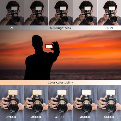  Lume Cube Bicolor Panel Mini LED Light for Professional DSLR Cameras Adjustable Panel Mini, LCD Display Photo and Video Lighting, Long Battery Life Fits Sony, Nikon, Canon, Fuji, P