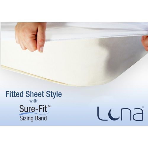  [아마존 핫딜] Luna Full Size Premium Hypoallergenic Waterproof Mattress Protector - Made in The USA - Vinyl Free