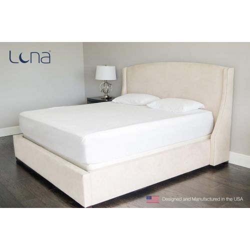  [아마존 핫딜] Luna Full Size Premium Hypoallergenic Waterproof Mattress Protector - Made in The USA - Vinyl Free