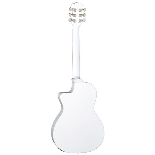  LUNA Luna FLO OR CWH Flora Orchid AcousticElectric Guitar, Classic White