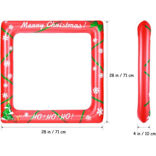  LUOEM Christmas Inflatable Selfie Frame Blow Up Party Props for Christmas Party Decoration Family Reunions Photo Booth Props