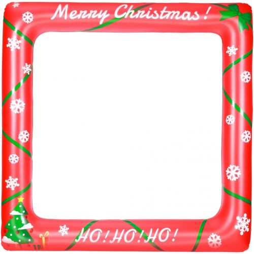  LUOEM Christmas Inflatable Selfie Frame Blow Up Party Props for Christmas Party Decoration Family Reunions Photo Booth Props