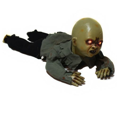  LUOEM Halloween Crawling Zombie Creeping Zombie Props Horror Bloody Haunted House Yard Scary Decorations With Battery Operated Control